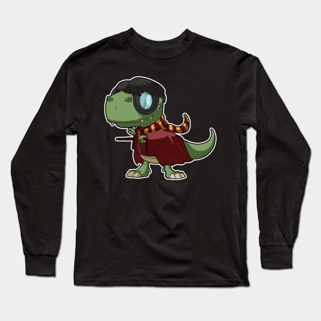 Dino wizard Long Sleeve T-Shirt by DinoTropolis